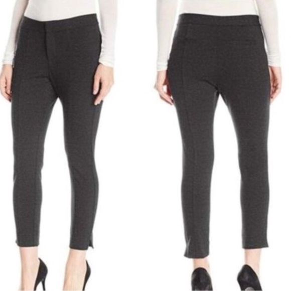 NYDJ Pants - NYDJ Slim Ankle Pants Ponte Knit Charcoal Gray Size 16 Fall Winter Career EUC